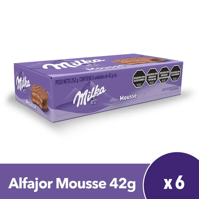 Alfajor Milka Mousse Triple, 55 g (Pack of 4 units)