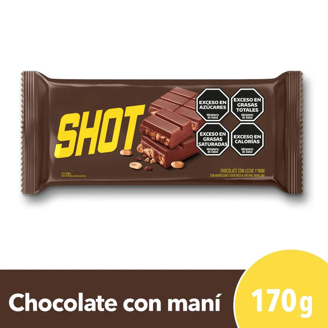 Chocolate Shot Milk Chocolate Peanut Bar, 170g / 6oz