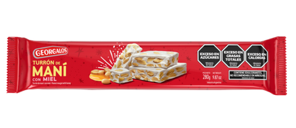Turrón blando de Mani con Miel Georgalos, 280 g / 9,87 oz