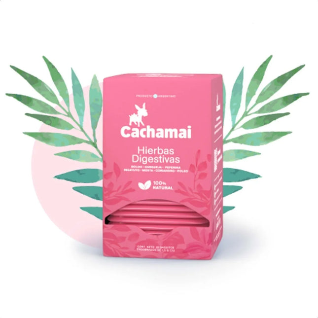 Té de Hierbas Digestivas Cachamai, 1,5 g / 0,05 oz (Caja de 20 saquitos)