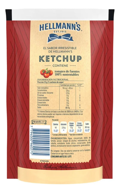 Ketchup Hellmans Sin TACC, 250 g / 8,81 oz