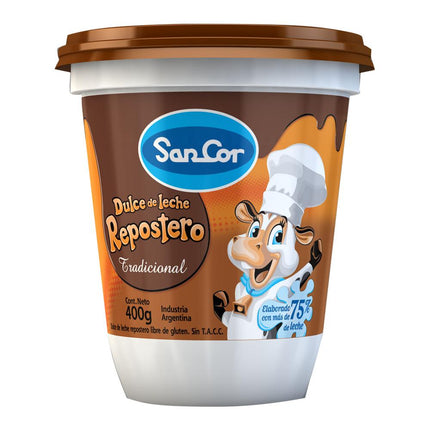 Dulce de Leche Repostero Sancor Sin TACC 400 g – Envío internacional