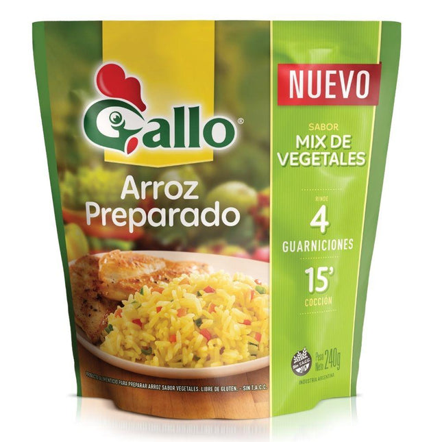 Prepared Rice Vegetable Mix Flavor No TACC Gallo, 240 g / 8.46 oz
