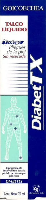 Talco liquido Diabet TX Goicochea, 70 g / 2,46 oz