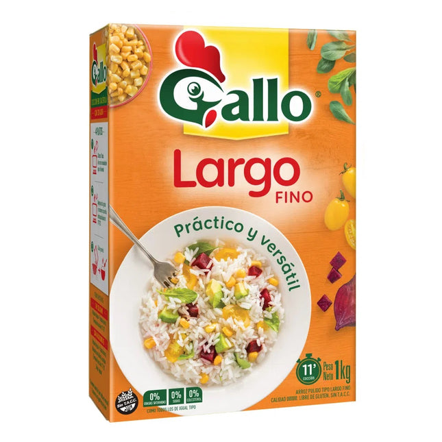 Long Fine Rice No TACC Gallo, 1 kg / 35.27 oz