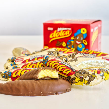 Bananita Dolca Chocolate Filled Banana Cream, 30 g / 1.05 oz (Box of 16)