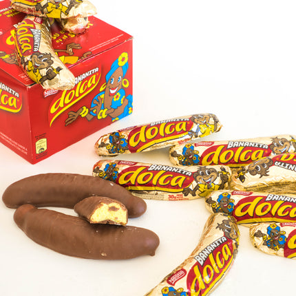 Bananita Dolca Chocolate Filled Banana Cream, 30 g / 1.05 oz (Box of 16)