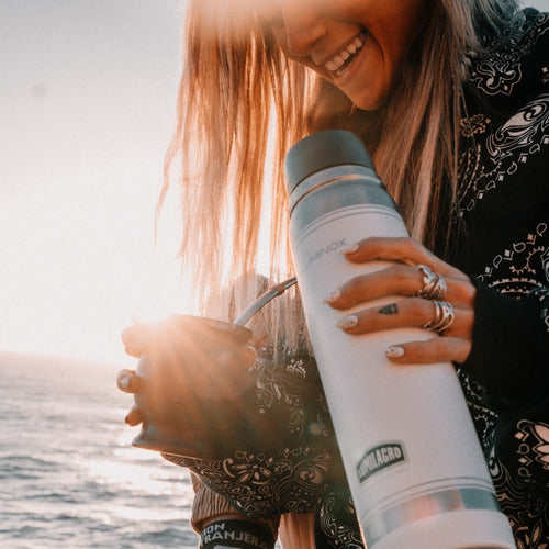 Termo Lumilagro Blanco Luminox Original, 1 Litro