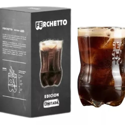 Vaso Fernet Ferchetto Botella Cortada + Posa Vaso + Revolvedor