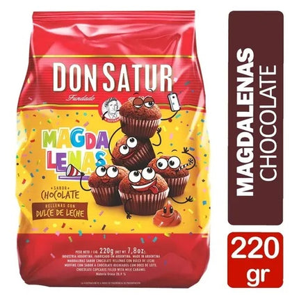 Chocolate muffins filled with dulce de leche Don satur, 220 g / 7.76 oz