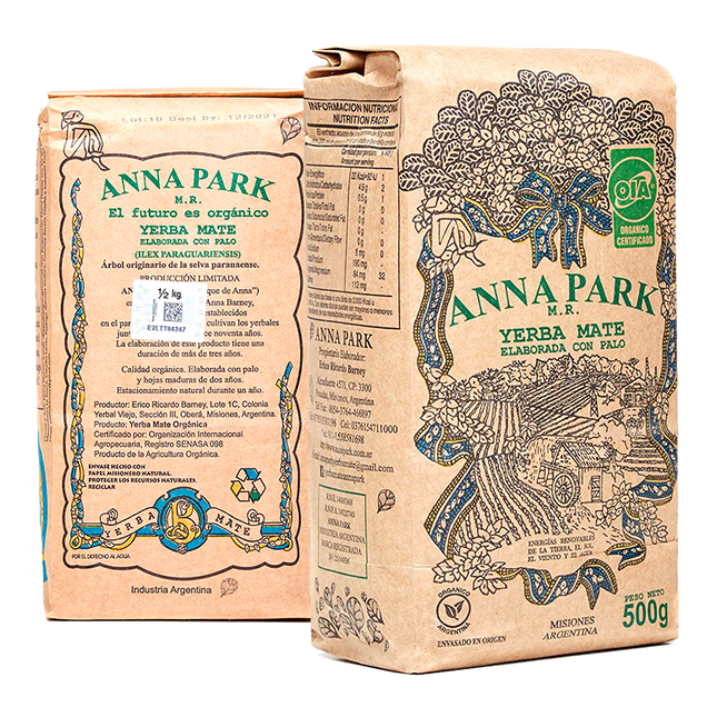 Anna Park Organic Yerba Mate with stick, 500 g / 17.63 oz