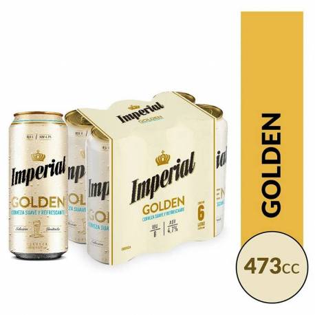 Cerveza Imperial Golden, 473 ml / 99,88 oz (Pack de 6)
