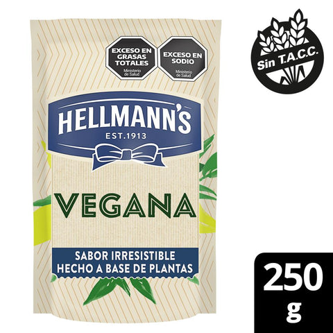 Mayonesa Vegana Sin TACC Hellmans, 250 g / 8,81 oz