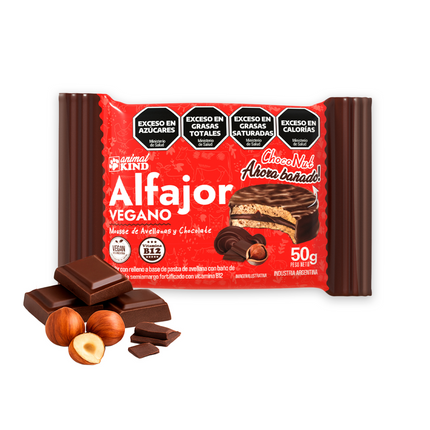 Alfajor Vegano ChocoNut – Bañado en chocolate (50g) x18 unidades