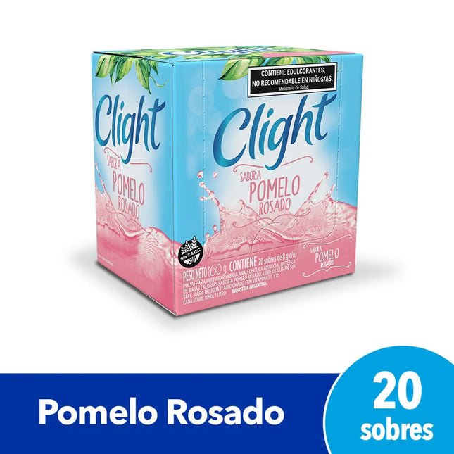 Jugo Clight sabor Pomelo Rosado, 8 g / 0,28 oz (Caja de 20 sobres)