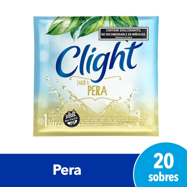 Jugo Clight sabor Pera Sin TACC, 7 g / 0,24 oz (Caja de 20 sobres)