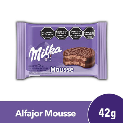 Milka Mousse Chocolate Alfajor 42 g (Pack of 6)