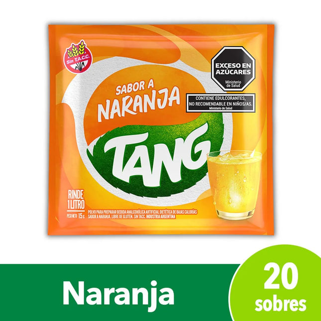 Orange Tang flavor juice, 18 g / 1.76 oz (Box of 20 sachets)