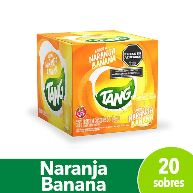 Orange and Banana Tang flavor juice, 18 g / 1.76 oz (Box of 20 sachets)