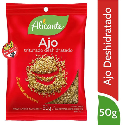 Ajo Triturado Deshidratado Alicante Sin TACC, 50 g / 1,76 oz
