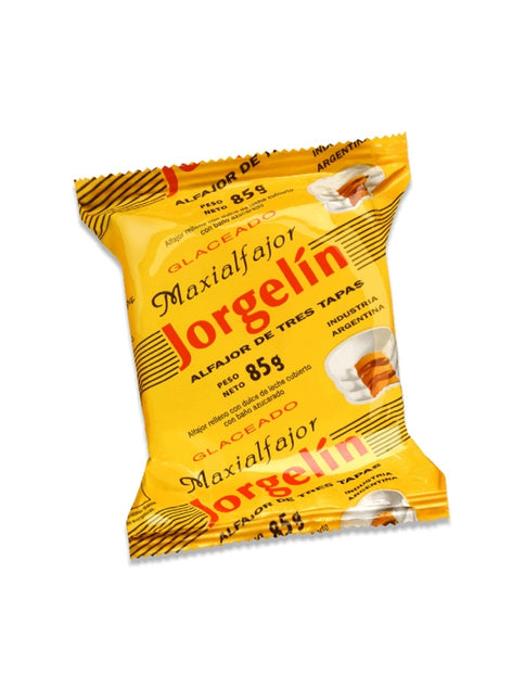 Alfajor Jorgelin Triple Glaseado con Dulce de Leche, 85 g / 2.99 oz (pack of 6)