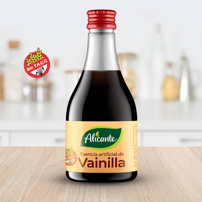 Aromatizante artificial Esencia de Vainilla Sin TACC Alicante, 100 ml / 3,52 oz