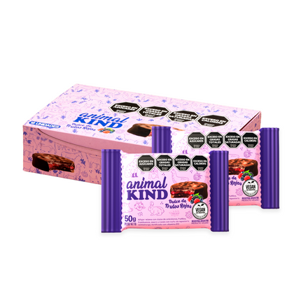 Alfajor Vegano de Frutos Rojos con Chocolate Semiamargo – Caja x18 | Click & Foods