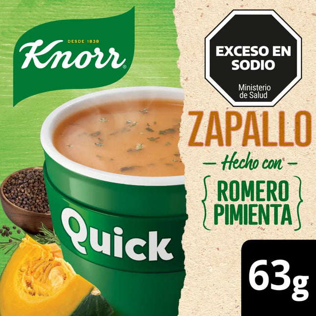 Sopa Instantánea Knorr Quick Zapallo Romero 5 Ud. 63 g