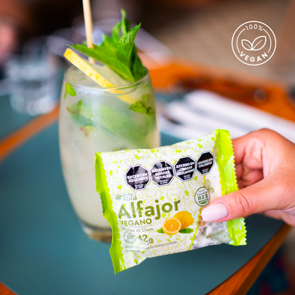 Alfajor Vegano Mousse de Limón – Tipo galletita x18 unidades 45g