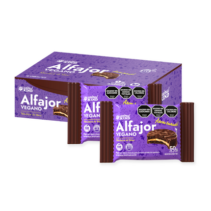 Alfajor Vegano de Manteca de Maní con Chocolate – Caja x18 | Click & Foods – Envíos a Todo el Mundo