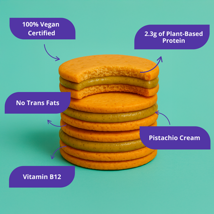 Alfajor Vegano Pistacho – Sin baño de chocolate x18 unidades 45g