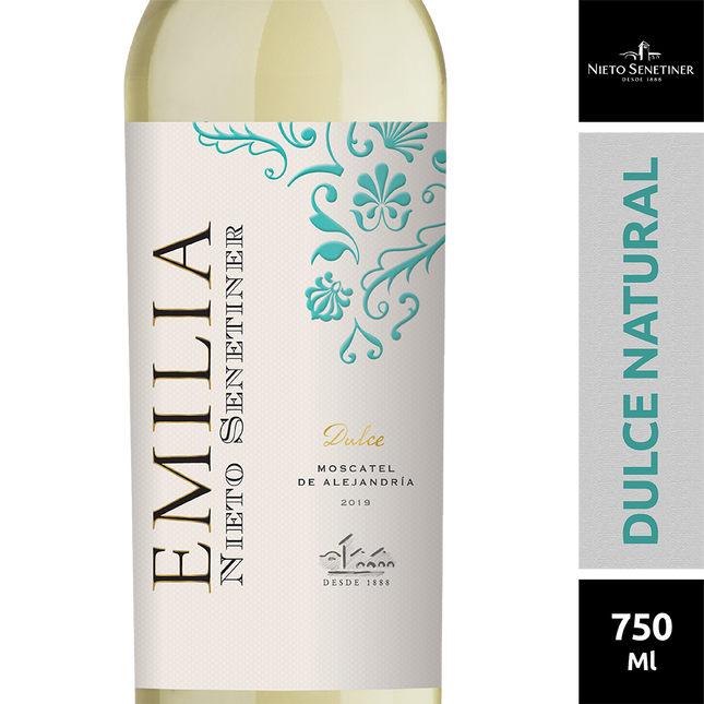 Emilia Dulce Natural Blanco 750 ml – Vino blanco dulce argentino – Envío internacional