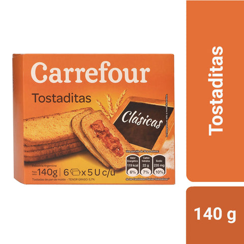 Tostaditas Finitas clásicas Carrefour, 140 g / 4,93 oz