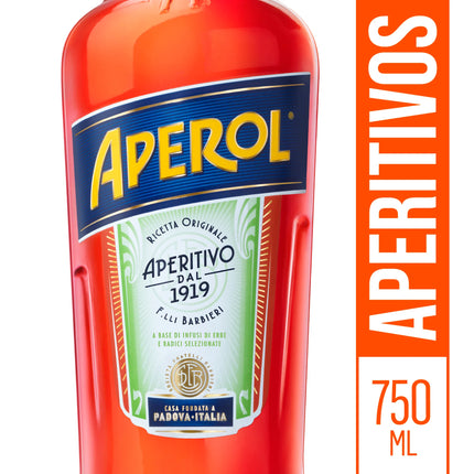 Aperitivo Aperol 750 ml – Clásico italiano para preparar Spritz con envío internacional