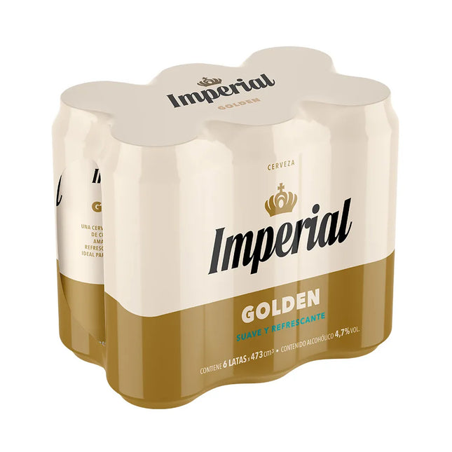 Cerveza Imperial Golden 473 ml / 99,88 oz (pack de 6)