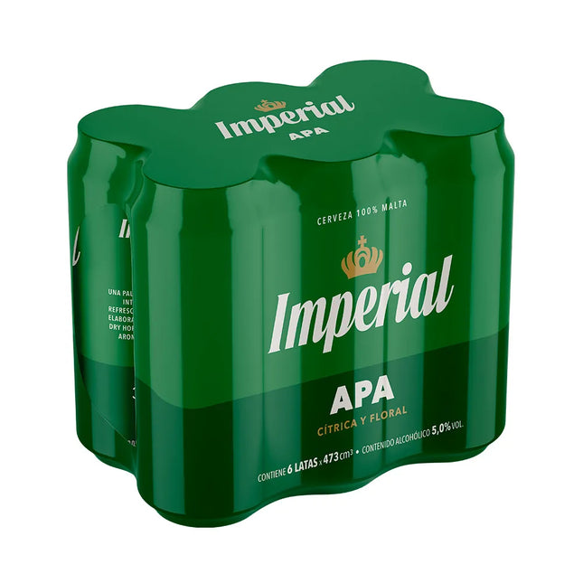 Cerveza Imperial APA 473 ml / 99,88 oz (pack de 6)