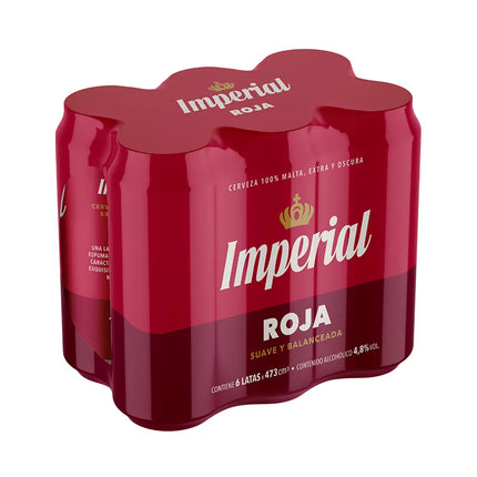 Cerveza Imperial Roja 473 ml / 99,88 oz (pack de 6)