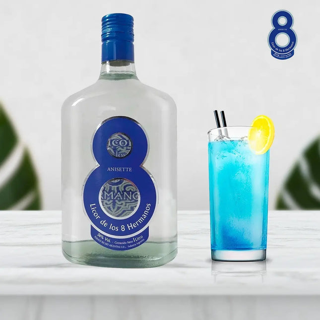 Licor Anís de los 8 Hermanos Azul 1 L / 33.81 oz