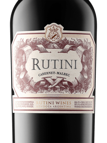 Vino Rutini Cabernet Malbec 750ml blend tinto Valle de Uco – Envío internacional