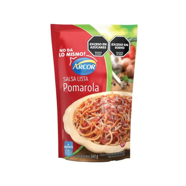 Frasco de Salsa Pomarola Arcor Lista Para Usar, sin gluten y sin conservantes, 340 g / 11.99 oz
