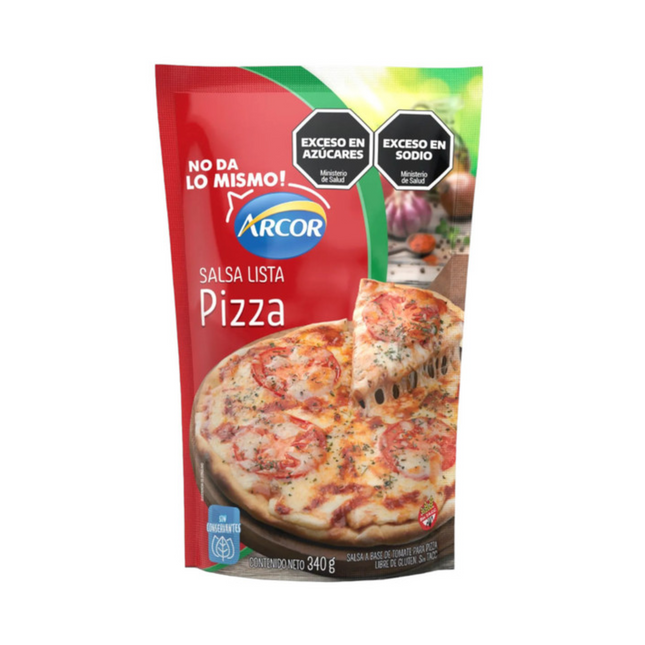 Bolsa de Salsa de Pizza Tradicional Arcor lista para usar, sin conservantes añadidos, 340 g / 11.99 oz