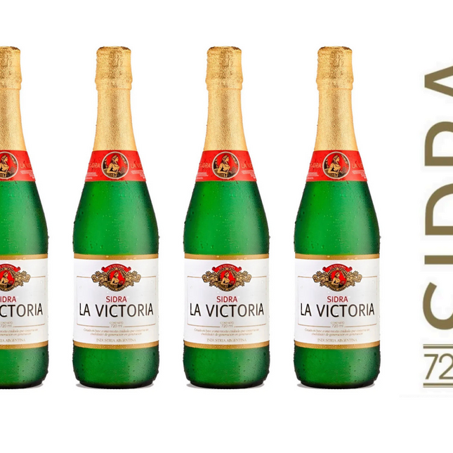 Combo de 4 Sidra Etiqueta Blanca La Victoria, 720 ml