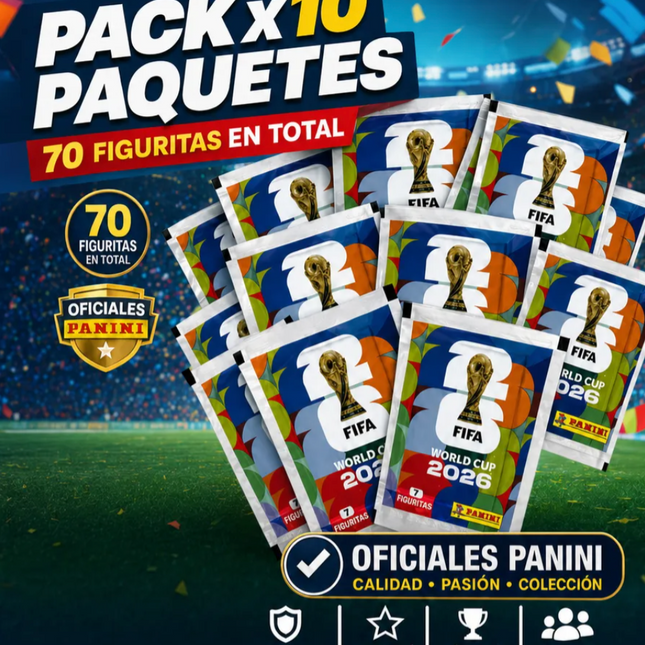Panini FIFA World Cup Sticker Packs (10-Pack Bundle) – Argentina Soccer Collectibles