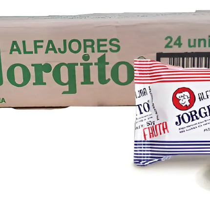 Alfajor Jorgito de Fruta Bañado en Chocolate Blanco, 50 g / 1,76 oz (Original box of 24)