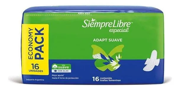 Toallitas Femeninas Siempre Libre Adapt Especial x16 unidades