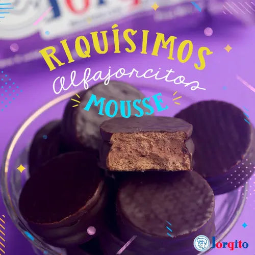 Alfajor Jorgito Mini de Chocolate con Mousse, 128 g / 4.51 oz