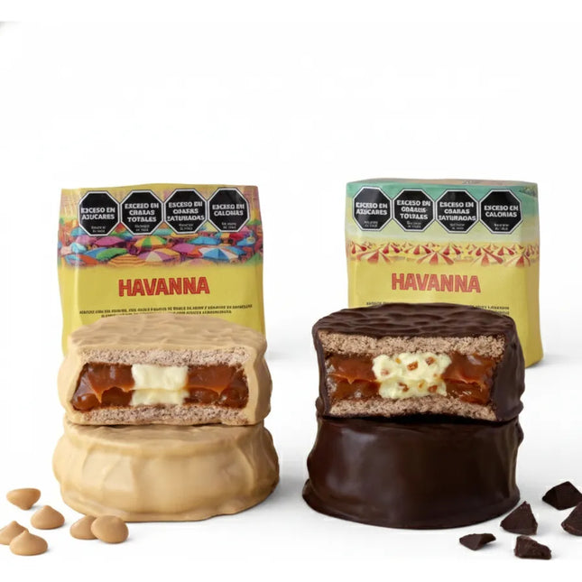 Alfajor Havanna Playa Grande Bristol 90 gramos, Caja de 8 unidades (Playa Bristol & Playa Grande Tribute)