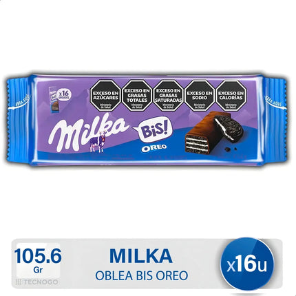 Oblea BIS bañada con Chocolate Milka, 105, 6 / 3,72 oz (Contiene 16 unidades)