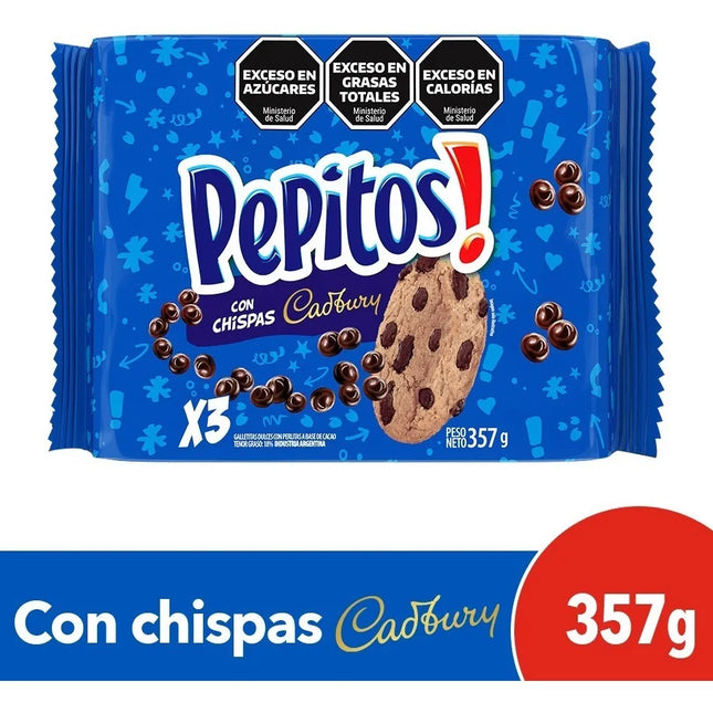 Galletitas Pepitos de Vainilla con chips de Chocolate Pack x3 118 g – Envio internacional