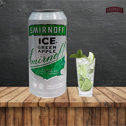 Vodka en Lata Smirnoff Ice Green Apple 473 ml (Pack 6 unidades)